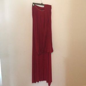 Red Multi-way maxi dress
